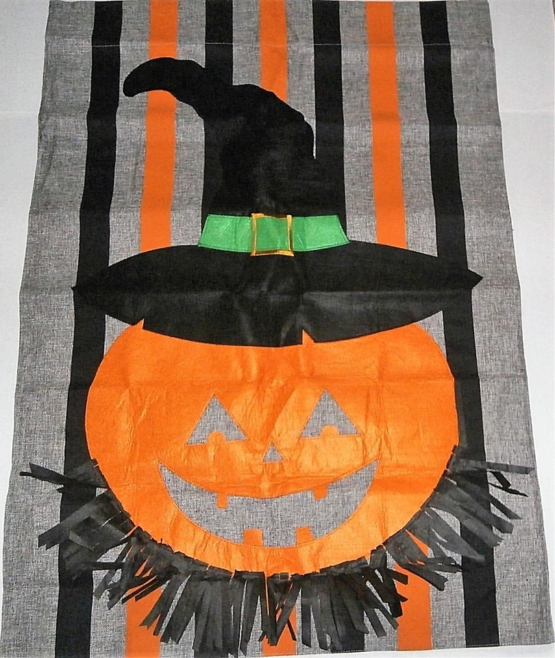 Большой дом флаг 28 «X 40» большой тыквы с ведьмы шляпа мешковина материал - Изображение 1 из 1