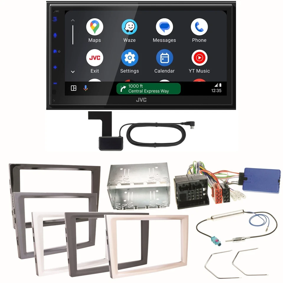 JVC KW-M595DBT Android Auto Einbauset für Opel Astra H Corsa D Zafira B Antara - Bild 1 von 1