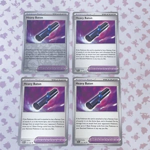 4x Pokemon TCG Heavy Baton 151/162 Reverse Holo & Regular Uncommon NM/M P56 - Picture 1 of 5