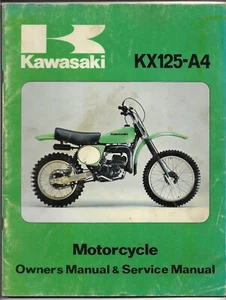 Original OEM Kawasaki KX125-A4 Motorcycle Owner's & Service Manual 99920-1012-01 - Picture 1 of 1