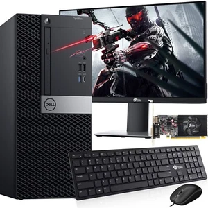 Dell Tower Gaming PC Intel i7-6700 64GB 1TB SSD NVIDIA GTX New 24"LED Windows 11 - Picture 1 of 10