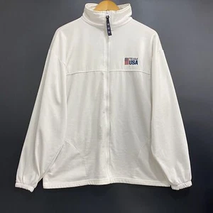 USA Olympic Team Committee Jacket Mens XL White Long Sleeve Full Zipper - Picture 1 of 12