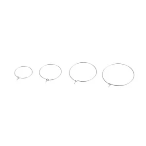 100 piezas de anillos de copa de vino de plata 0,78 pulgadas 0,98 pulgadas 1,18 pulgadas 1,37 pulgadas para banquete de fiesta - Imagen 1 de 16
