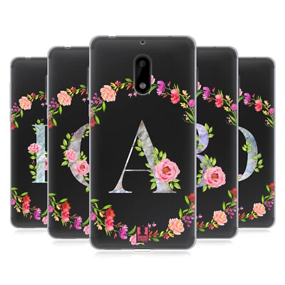 HEAD CASE DESIGNS DECORATIVE INITIALS GEL CASE & WALLPAPER FOR NOKIA PHONES 1 - Image 1 of 4