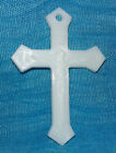 2" Inch GLOW In The DARK Cross Acrylic Plastic Crucifix Pendant Jesus Luminous