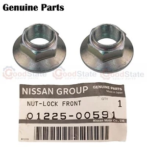 GENUINE Nissan 200SX Silvia S14 S15 Front Axle Wheel Bearing Hub Nut x2 - Picture 1 of 3