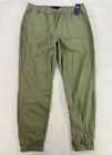 Abercrombie & Fitch Stretch Jogger Chino Pants Olive Green Cotton Mens XL New