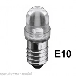 Lampadina lampada E10 LED 6V 12V 24V modellismo DIY Lionel American Flyer - Imagen 1 de 6