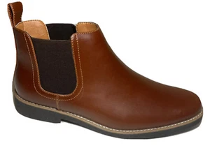 Deer Stags Herren Stiefel Rockland Memory Foam Chelsea Braun Größe 13M - Bild 1 von 7