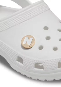 Crocs Jibbitz Charm METAL GOLD Alphabet N  • Authentic Jibbitz NWT RARE LETTER N - Picture 1 of 12