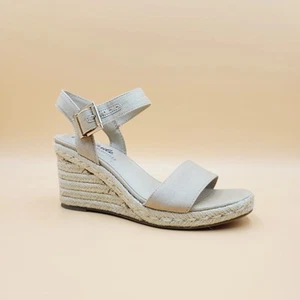 Life Stride Women Taupe Canvas Tango Casual Espadrille Wedge Sandals Size US 9 - Picture 1 of 7