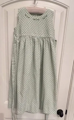 Vestido Strasburg Niña Seersucker Verde Sin Mangas Medidas Talla 7/8 Foto 1 de 4