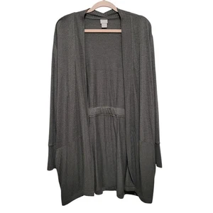 Chico's Zenergy Women's 20/22 Gray Open Front Cardigan with Pockets - Picture 1 of 5