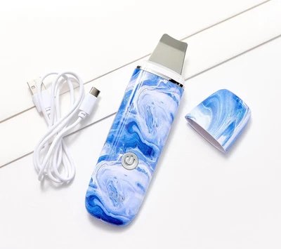 Dispositivo de esfoliação ultrassônica Pop Sonic Calle Buff mármore azul REFRESCAR, INFUNDIR. - Imagem 1 de 3