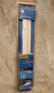 GE Slim Line Fluorescent Light Fixture 14” Utility Workshop Garage NIB QwikShip! - Picture 1 of 5