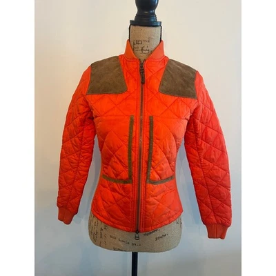 Chaqueta acolchada Ralph Lauren Sport naranja 100 % gamuza de pantorrilla talla XS Foto 1 de 4