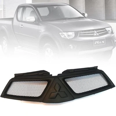 Front Net Mesh Grill Grille Matte Black Fit Mitsubishi Triton L200 MN ML 2009-14 - Image 1 of 4