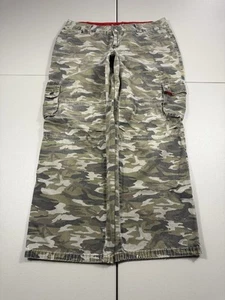 VTG Faded Glory Pants Womens 18 Camo Cargo Paint Y2K Skate Emo Grunge Baggy Goth - Picture 1 of 17
