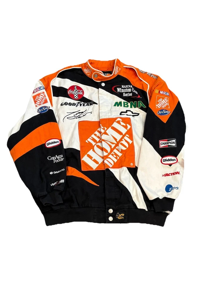 Chaqueta NASCAR Tony Stewart Vintage Naranja/Negro/Blanco, Home Depot, XL Foto 1 de 4
