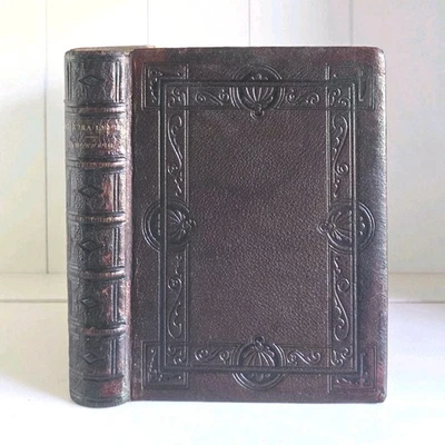 Aurora Leigh, Poems By Elizabeth Barrett Browning Antique 1871 Victorian Leather - Image 1 of 4