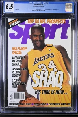 Revista Shaquille O'Neal SPORT Mayo 2000 CGC 6.5 Quiosco Los Angeles Lakers Foto 1 de 4