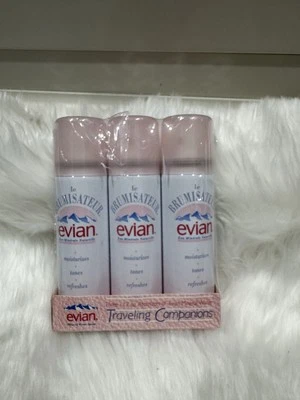 NUEVO Evian Vintage Juego de 3 Spray de Agua Mineral Viaje 1.7 OZ  Foto 1 de 4
