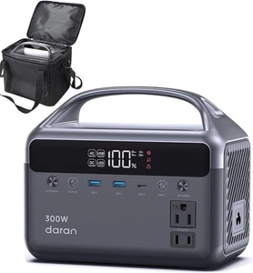 Tragbare Powerstation 300W (600W Peak), 192Wh (60.000mAh) Solar Schwarz  - Bild 1 von 8