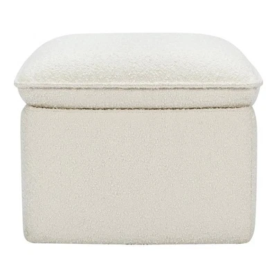 Cali Storage Ottoman in Ivory Boucle, Greenguard Gold Certified - Image 1 of 4