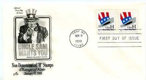 3266 ND (33c), sombrero ""H", bobina con huecos ArtCraft FDC - Imagen 1 de 1
