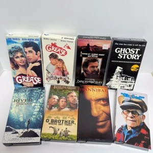 8 VHS Movies~Hannibal~Grease~Grease 2~Dances w Wolves~Ghost Story~Misc Pre-Owned - Picture 1 of 10
