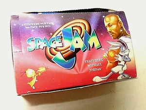 UD 1996 SPACE JAM MICHAEL JORDAN STICKER FULL WAX BOX 100 MINT PACKS 77951 - Picture 1 of 4