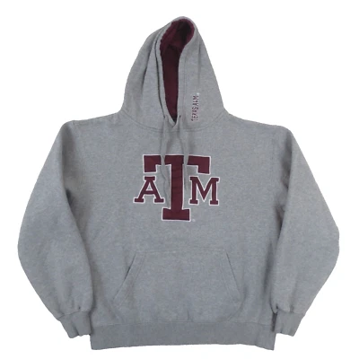 Texas A&M Aggies ATM Colosseum Hoodie Men M Gray Pullover Embroidered Sweatshirt - Imagem 1 de 4