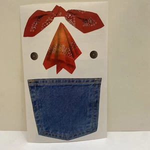 Mrs. Grossman's Vintage 2001 Aufkleber JEAN POCKET rot Bandana - 1 4x6,5 Blatt - Bild 1 von 1