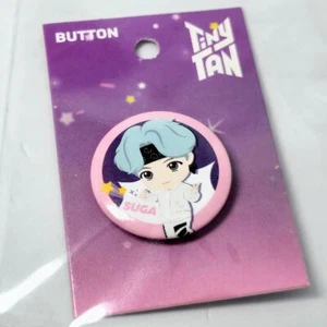 hot topic BTS TINYTAN mini BUTTON PIN - Mic Drop blue hair SUGA - Picture 1 of 3