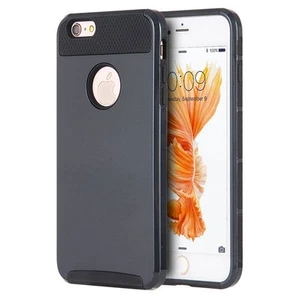 For Black Apple iPhone 7 Case Hybrid Shockproof Hard Heavy Duty Rubber Cover - Afbeelding 1 van 6