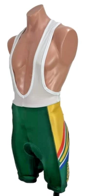 Panda Sportswear South Africa Bib Shorts Cycling Men’s Medium Yellow Green - Image 1 of 4