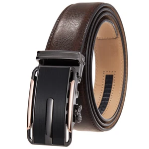 HJones Leisure uomo in pelle di mucca cintura automatica fibbia cinturino a cricchetto - Foto 1 di 6