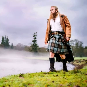Scottish Men's Great kilt Jamie Fraser Outlander Vintage Wool in 40+ Tartans - Picture 1 of 7
