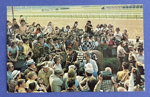 Secretariat Postcard~In the Winners Circle~Vintage Postcard. A505 Cover