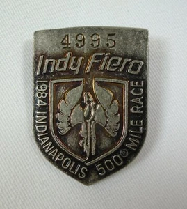 1984 Indianapolis 500 Silver Pit Badge 1180 Pontiac Fiero Rick Mears Team Penske - Picture 1 of 6