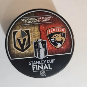 2023 Stanley Cup Finals Match-Up Puck. Vegas Golden Knights vs Florida Panthers - Picture 1 of 2