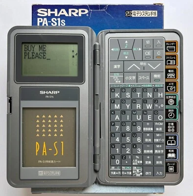 Sharp PA-S1s Japanese electronic organizer (similar to Wizard/OZ/IQ series) CIB - Bild 1 von 4