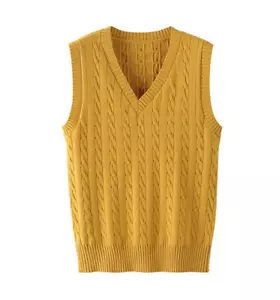 Men Tops Jumper Vest Sleeveless Sweater Waistcoat V-neck Pullover Knitted Tank - Picture 1 of 14