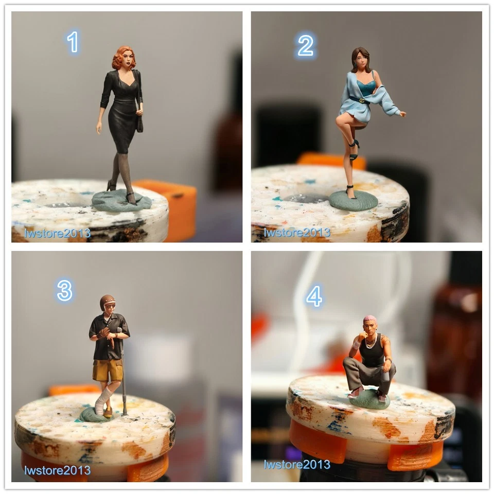 1/64 Beauty Girl Man Miniatures Scene Props Figures Model For Cars Vehicles Toys - image 1 of 1