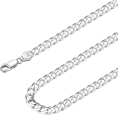 Collana Uomo Argento 925 36/46/51/56/61/66/71Cm Larghezza 3/5Mm Collana Catena C - Immagine 1 di 4