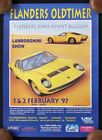 1997 Flanders Oldtimer Car Fair LAMBORGHINI Show Poster Ghent Belgium MIURA