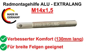 ALUMINIUM Radmontagehilfe M14 x 1,5 Radwechsel ALUFELGEN !! 130mm EXTRLANG !! - Bild 1 von 4