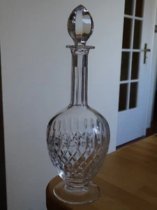 SAINT LOUIS ANCIENNE CARAFE A VIN CRISTAL TAILLER MODELE MESSINE - Picture 1 of 11