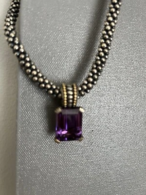 Collar de caviar Lagos Signature con colgante de amatista, nuevo sin etiquetas Foto 1 de 4