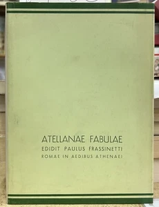 (Cultura Classica) ATELLANAE FABULAE - Editit Paulus Frassinetti - Roma 1967 - Imagen 1 de 1